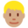 man, medium skin tone, blond hair